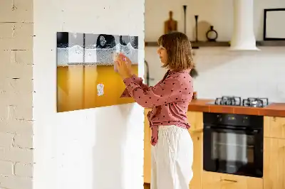 Magnetic glass dry erase board beer tap model