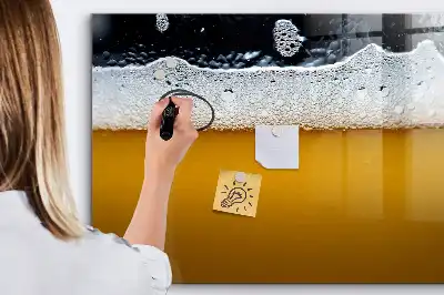 Magnetic glass dry erase board beer tap model