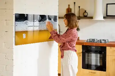 Magnetic glass dry erase board beer tap model