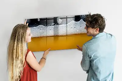 Magnetic glass dry erase board beer tap model