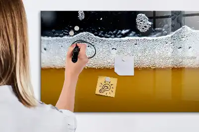 Magnetic glass dry erase board beer tap model