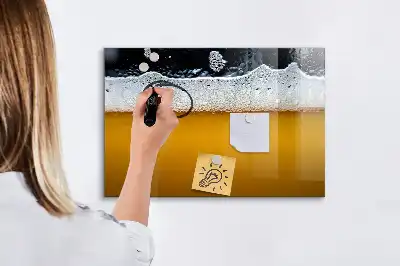 Magnetic glass dry erase board beer tap model