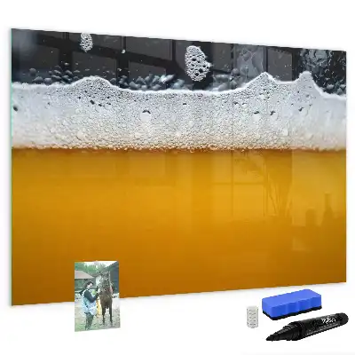 Magnetic glass dry erase board beer tap model