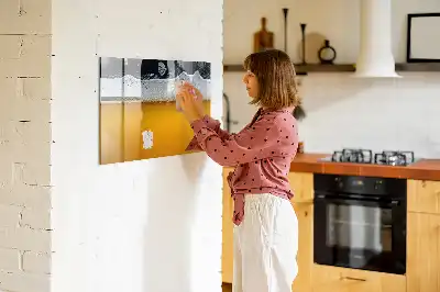 Magnetic glass dry erase board beer tap model