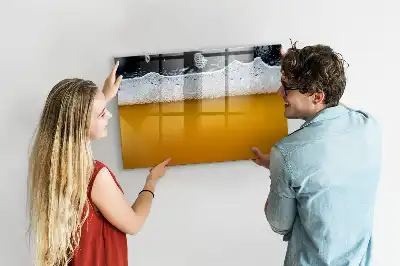 Magnetic glass dry erase board beer tap model