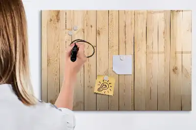Magnetic glass dry erase board with wooden frame