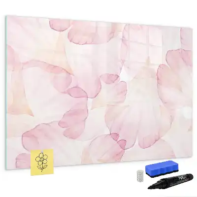 Magnetic marker board watercolor petals design