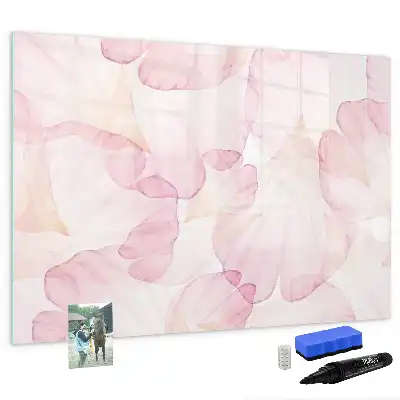 Magnetic marker board watercolor petals design