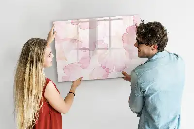 Magnetic marker board watercolor petals design