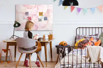 Magnetic marker board watercolor petals design