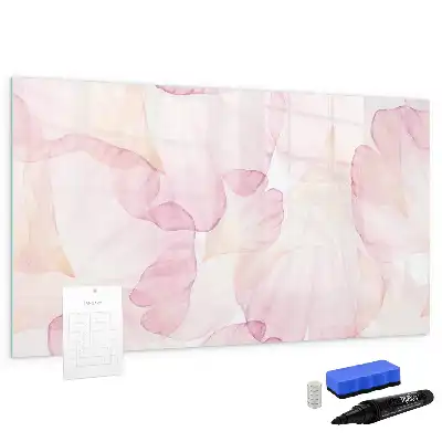 Magnetic marker board watercolor petals design