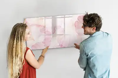 Magnetic marker board watercolor petals design
