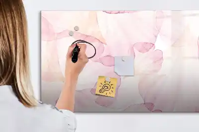Magnetic marker board watercolor petals design