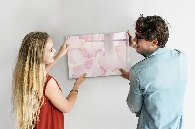 Magnetic marker board watercolor petals design