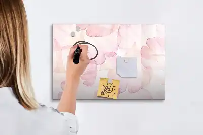 Magnetic marker board watercolor petals design