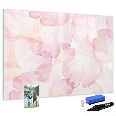 Magnetic marker board watercolor petals design
