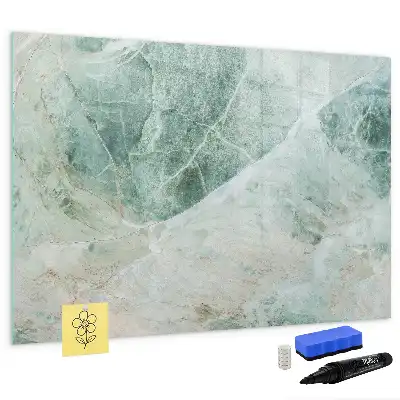 Magnetic marker board with a marble surface