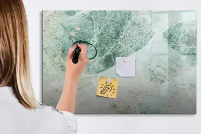 Magnetic marker board with a marble surface