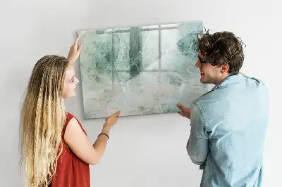 Magnetic marker board with a marble surface