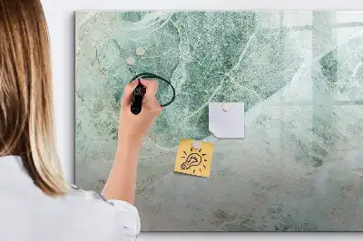 Magnetic marker board with a marble surface