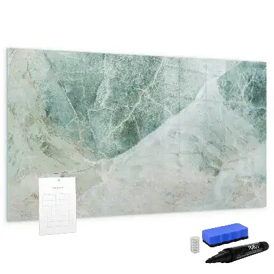 Magnetic marker board with a marble surface