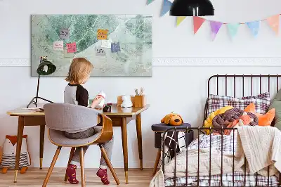 Magnetic marker board with a marble surface