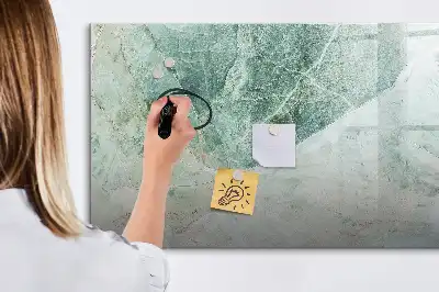 Magnetic marker board with a marble surface