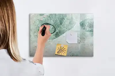 Magnetic marker board with a marble surface