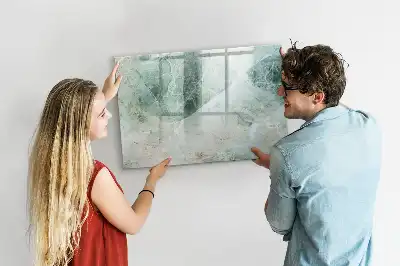 Magnetic marker board with a marble surface