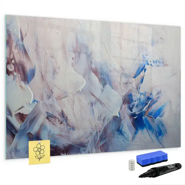 Magnetic marker board brush strokes design