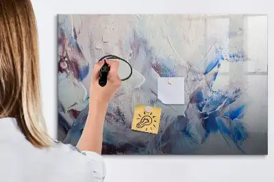Magnetic marker board brush strokes design
