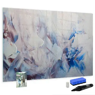 Magnetic marker board brush strokes design