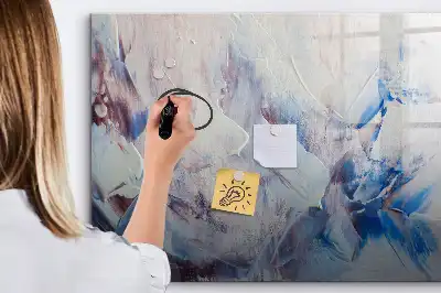 Magnetic marker board brush strokes design
