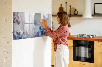 Magnetic marker board brush strokes design