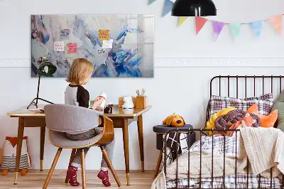 Magnetic marker board brush strokes design