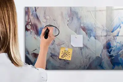 Magnetic marker board brush strokes design