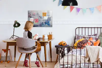 Magnetic marker board brush strokes design