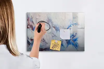 Magnetic marker board brush strokes design