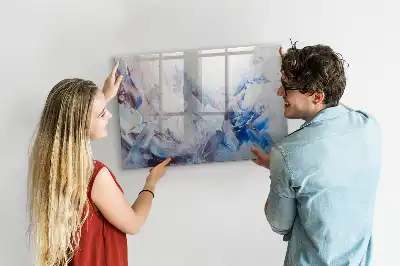 Magnetic marker board brush strokes design