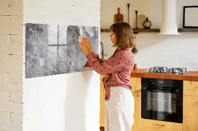 Magnetic glass dry erase board marble pattern