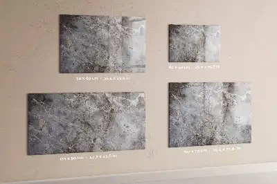Magnetic glass dry erase board marble pattern