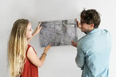 Magnetic glass dry erase board marble pattern