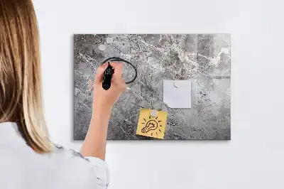 Magnetic glass dry erase board marble pattern