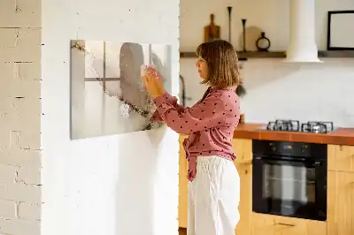 Magnetic marker board gold marble