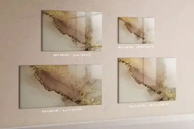 Magnetic marker board gold marble