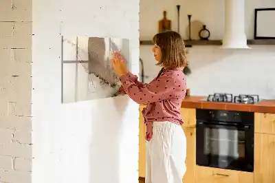 Magnetic marker board gold marble