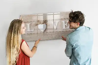 Magnetic marker board with love text design