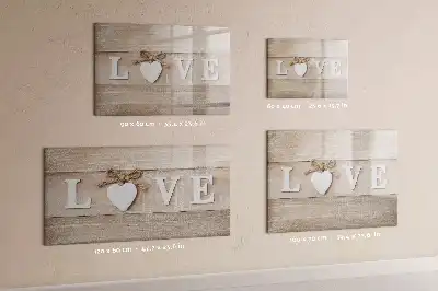 Magnetic marker board with love text design