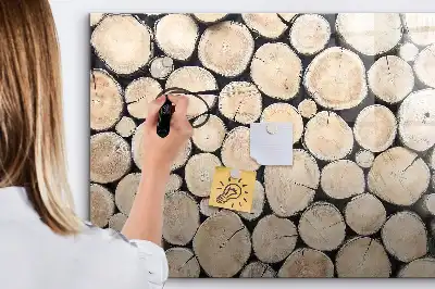 Magnetic marker board sawn tree trunk design