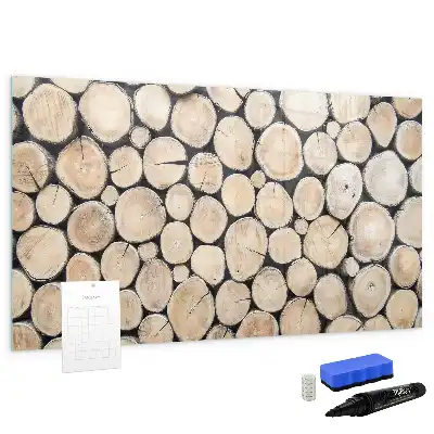 Magnetic marker board sawn tree trunk design
